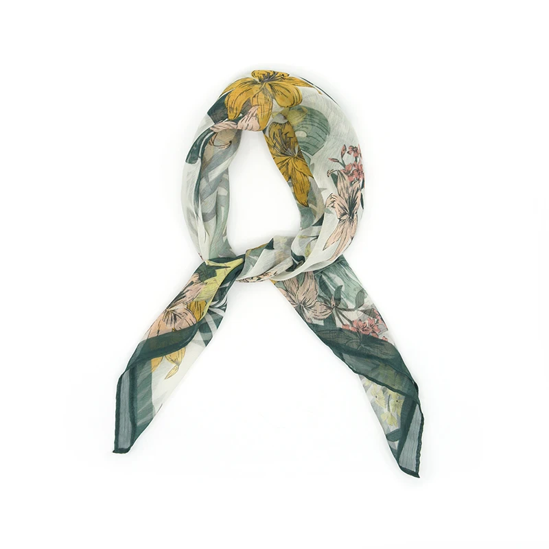 Floral enprime Georgette Polyester foula